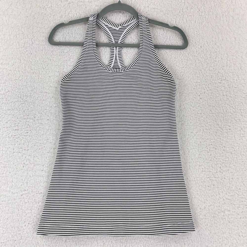 Lululemon Cool Racerback Gray Luon Tank Top Women's 6 Workout Gym Activewear‎